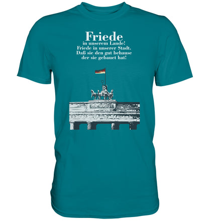 DDR Ostalgie Shirt Unisex • FRIEDE IN UNSEREM LANDE! (DDR-ORIGINAL-PLAKAT)