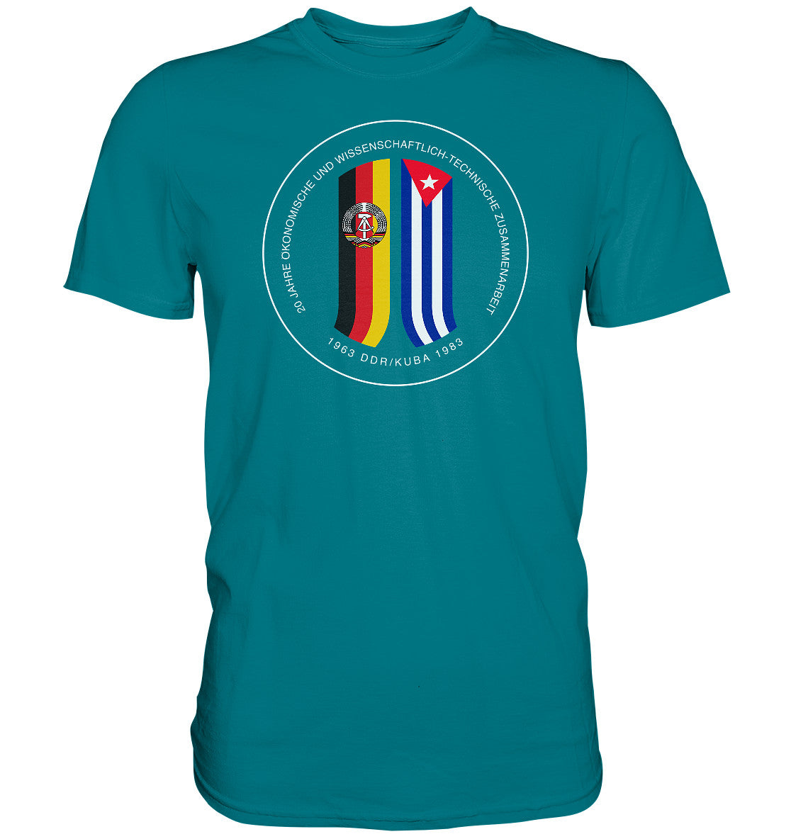 DDR Ostalgie Shirt Unisex • 20 JAHRE ZUSAMMENARBEIT DDR-KUBA