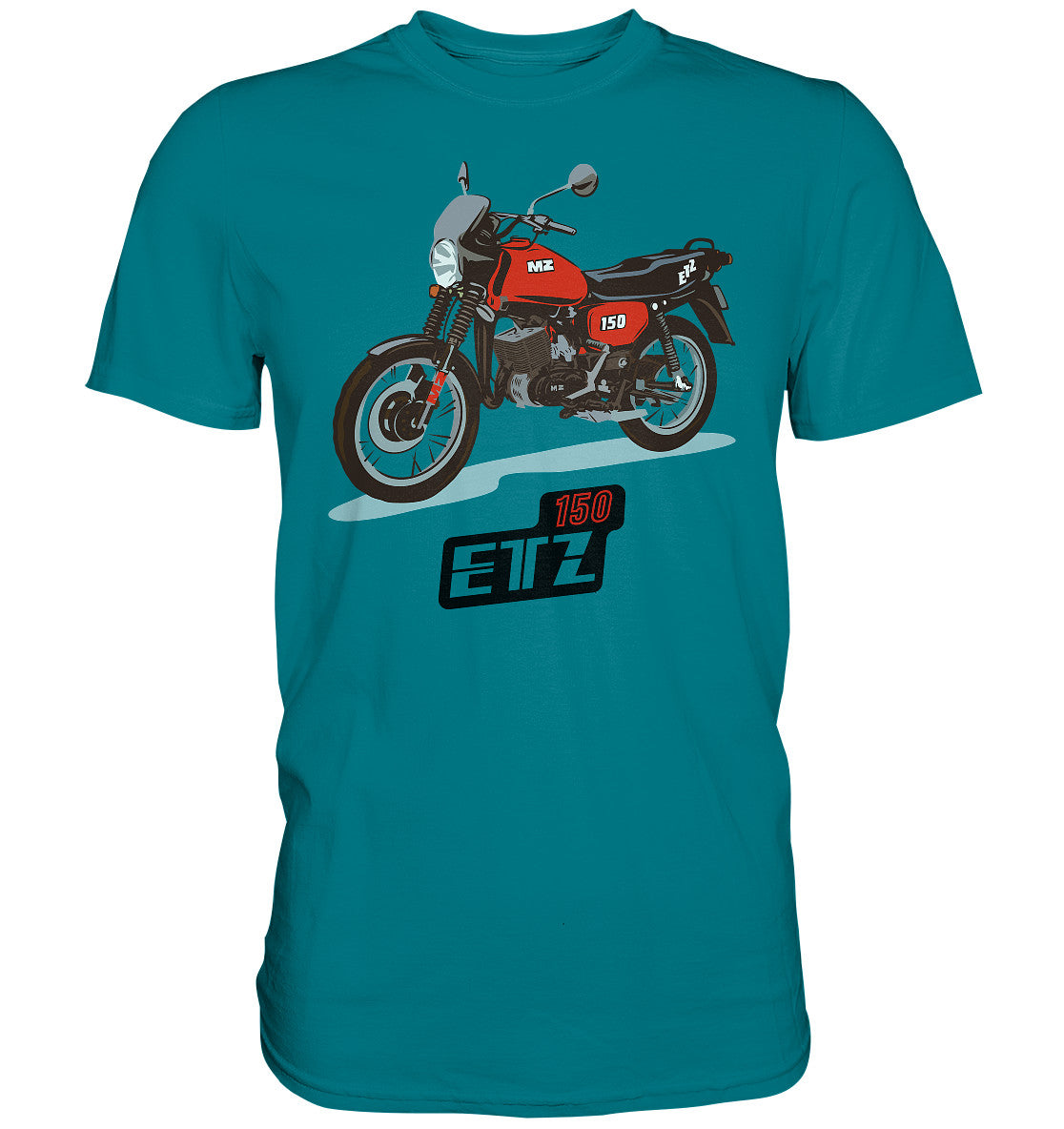 DDR Ostalgie Shirt Unisex • MZ ETZ 150 ROT (ORIGINAL DDR-PLAKAT)