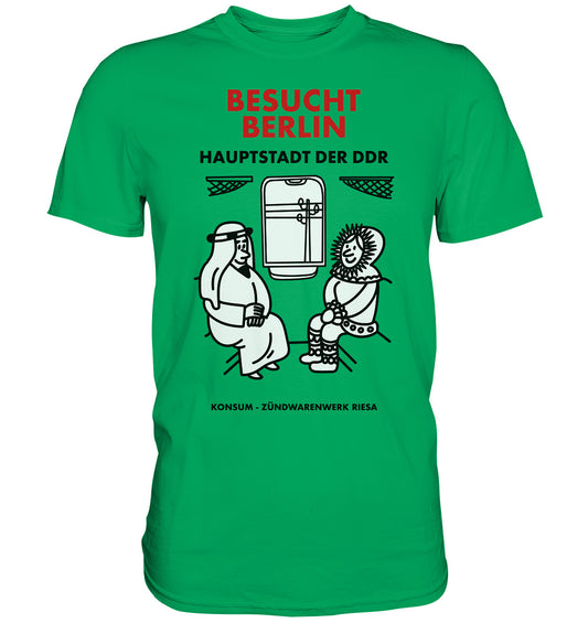 DDR Ostalgie Shirt Unisex • RIESA STREICHHÖLZER - BESUCHT BERLIN