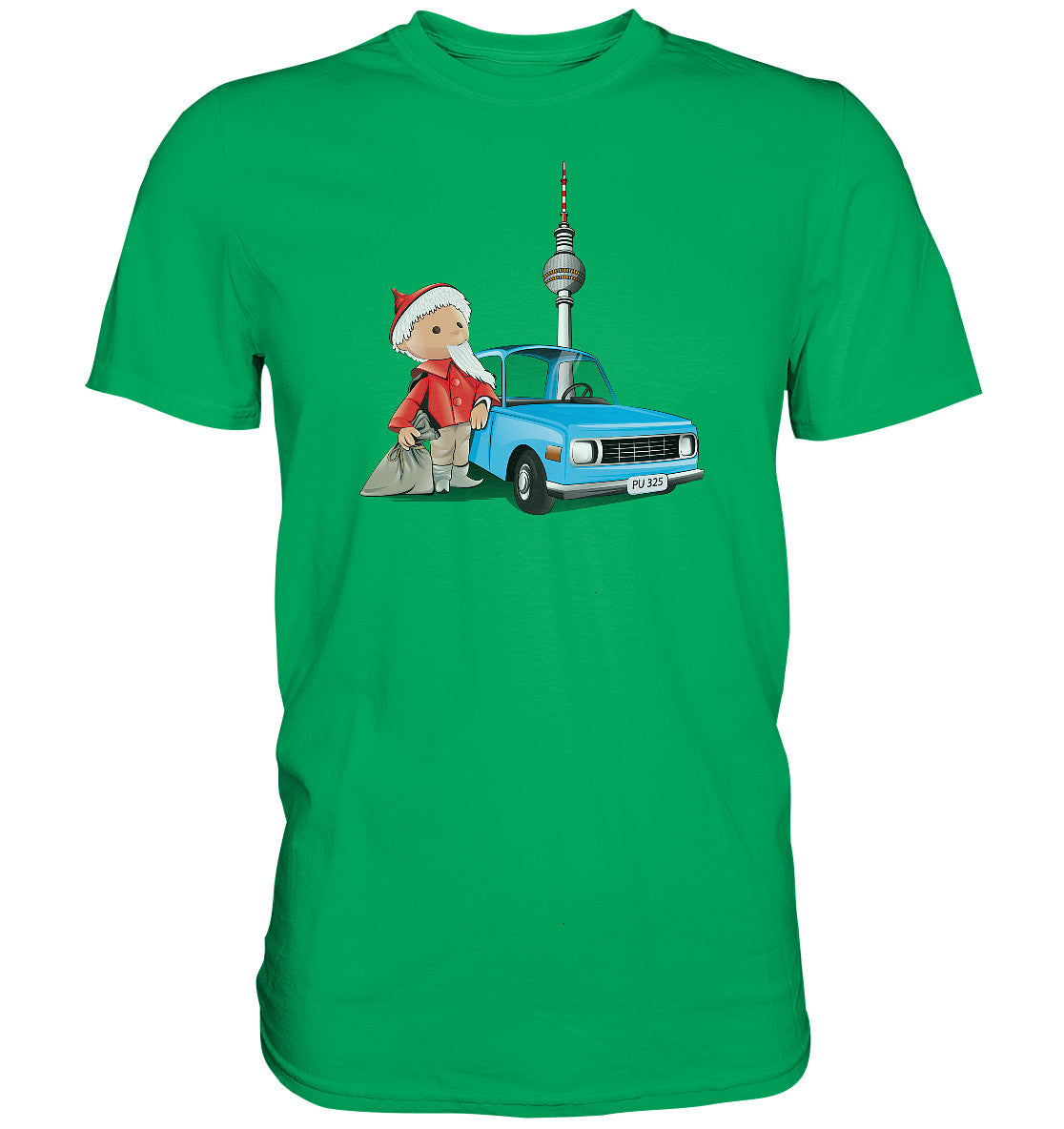 DDR Ostalgie Shirt Unisex • UNSER SANDMÄNNCHEN - MIT WARTBURG IN BERLIN (PU-325)