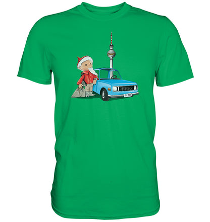 DDR Ostalgie Shirt Unisex • UNSER SANDMÄNNCHEN - MIT WARTBURG IN BERLIN (PU-325)