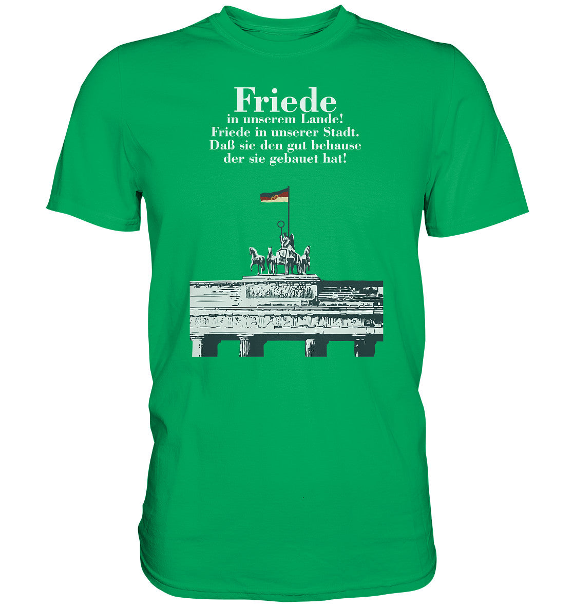 DDR Ostalgie Shirt Unisex • FRIEDE IN UNSEREM LANDE! (DDR-ORIGINAL-PLAKAT)