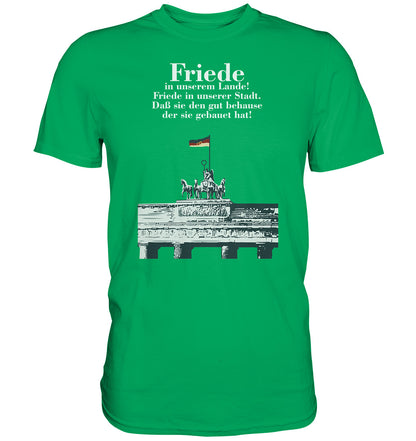 DDR Ostalgie Shirt Unisex • FRIEDE IN UNSEREM LANDE! (DDR-ORIGINAL-PLAKAT)