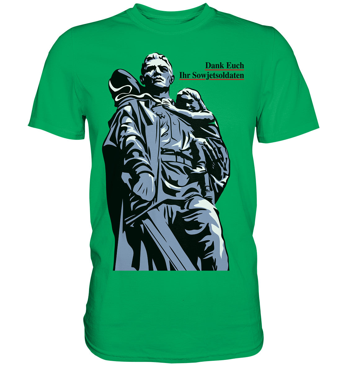 DDR Ostalgie Shirt Unisex • DANK EUCH IHR SOWJETSOLDATEN (DDR ORIGINAL-PLAKAT)