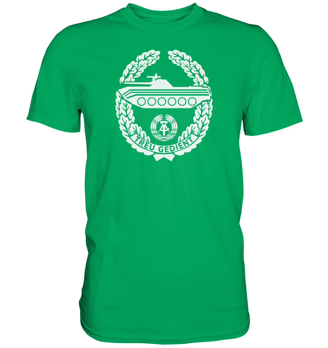 DDR Ostalgie Shirt Unisex • NVA-ORDEN - TREU GEDIENT - MOT. SCHÜTZENTRUPPEN