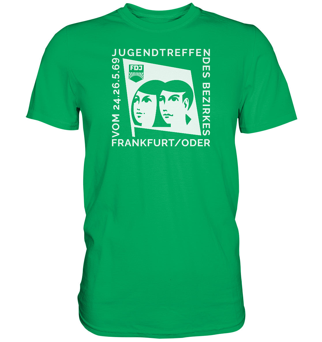 DDR Ostalgie Shirt Unisex • FDJ JUGENDTREFFEN FRANKFURT ODER - 1969