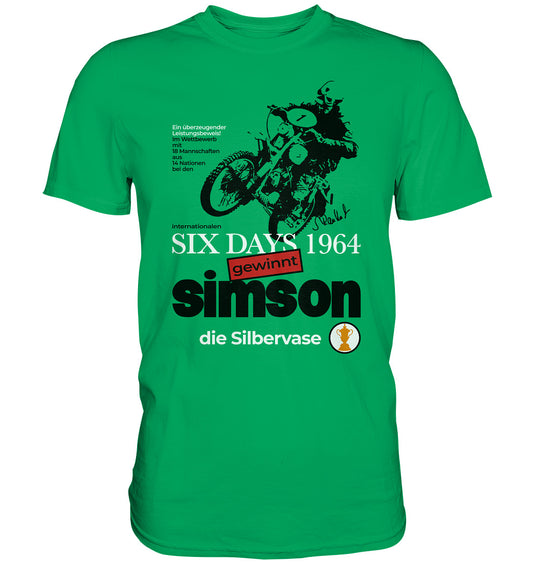 DDR Ostalgie Shirt Unisex • SIMSON GEWINNT SILBERVASE - SIX DAYS 1964