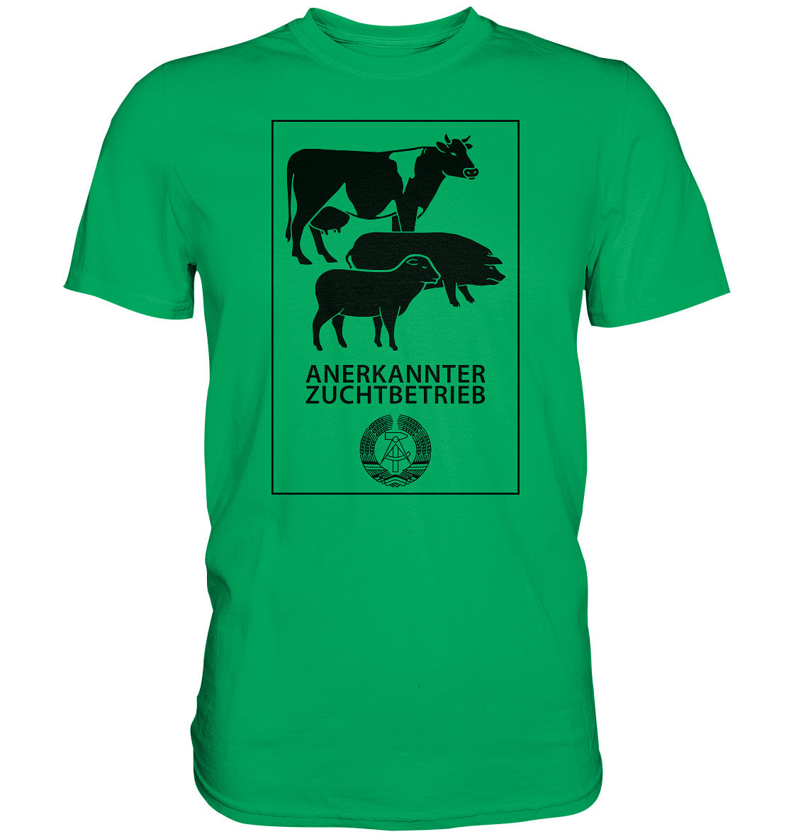 DDR Ostalgie Shirt Unisex • ANERKANNTER ZUCHTBETRIEB (ORIGINALSCHILD)