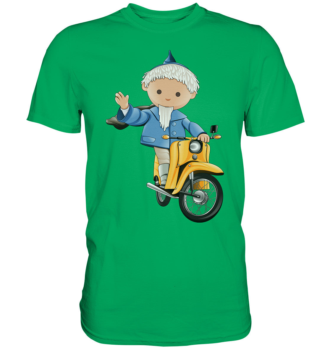 DDR Ostalgie Shirt Unisex • UNSER SANDMÄNNCHEN - AUF DER SCHWALBE - BLAU (PU-137, 1973)