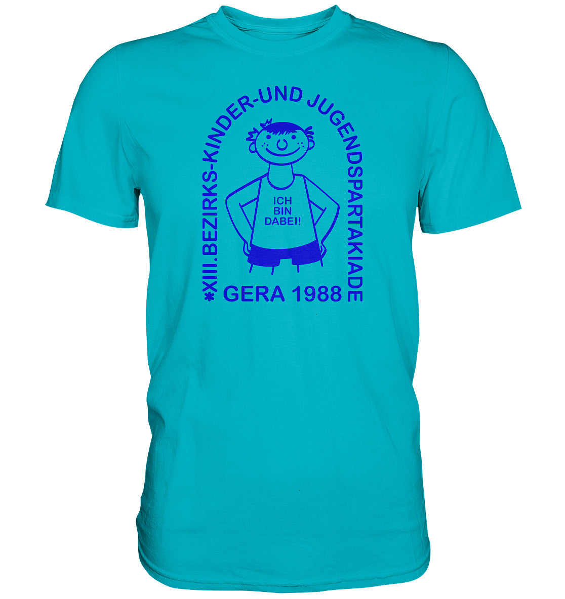 DDR Ostalgie Shirt Unisex • JUGENDSPARTAKIADE - GERA 1988