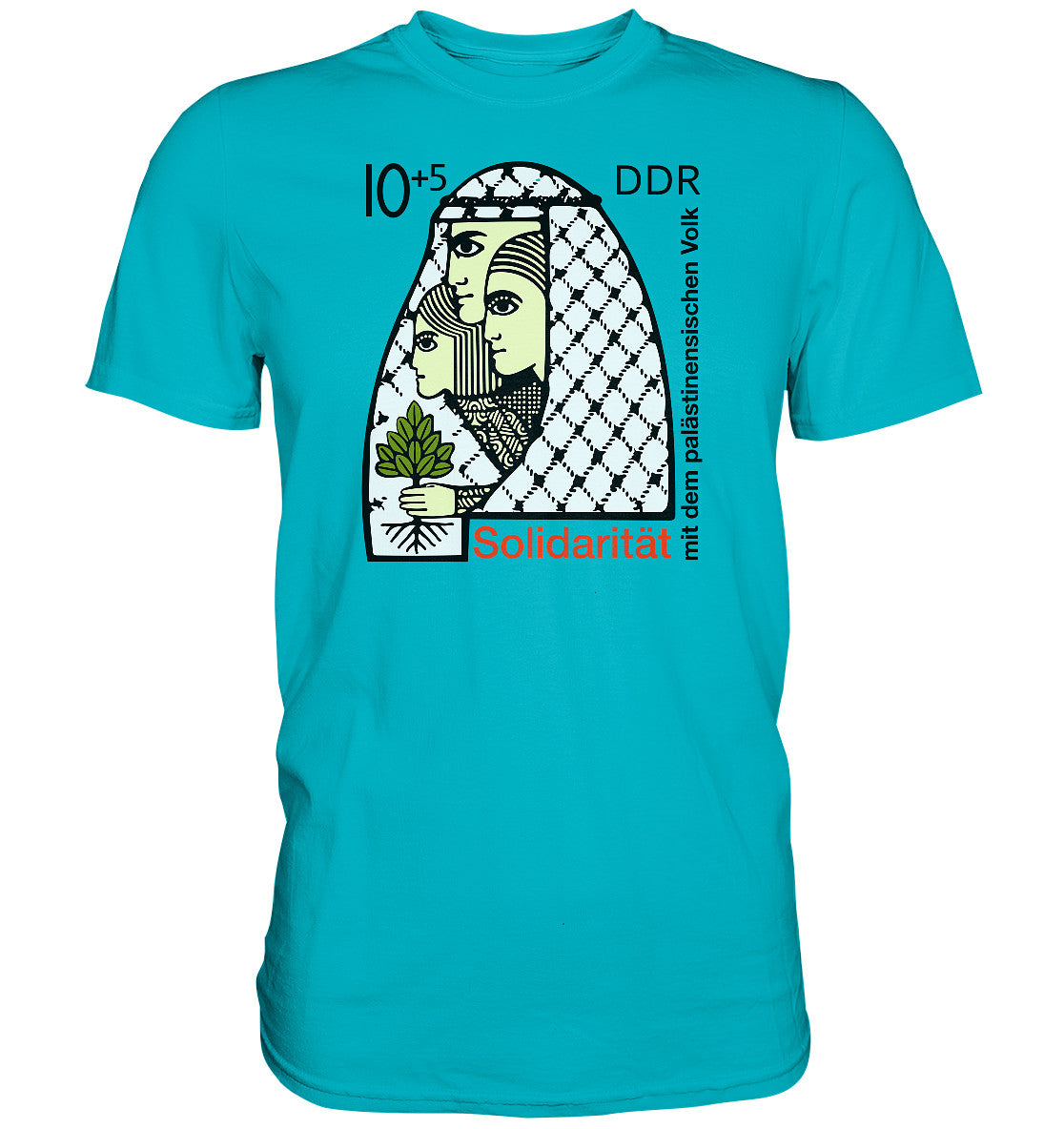 DDR Ostalgie Shirt Unisex • SOLIDARITÄT MIT DEM PALÄSTINENSISCHEN VOLK
