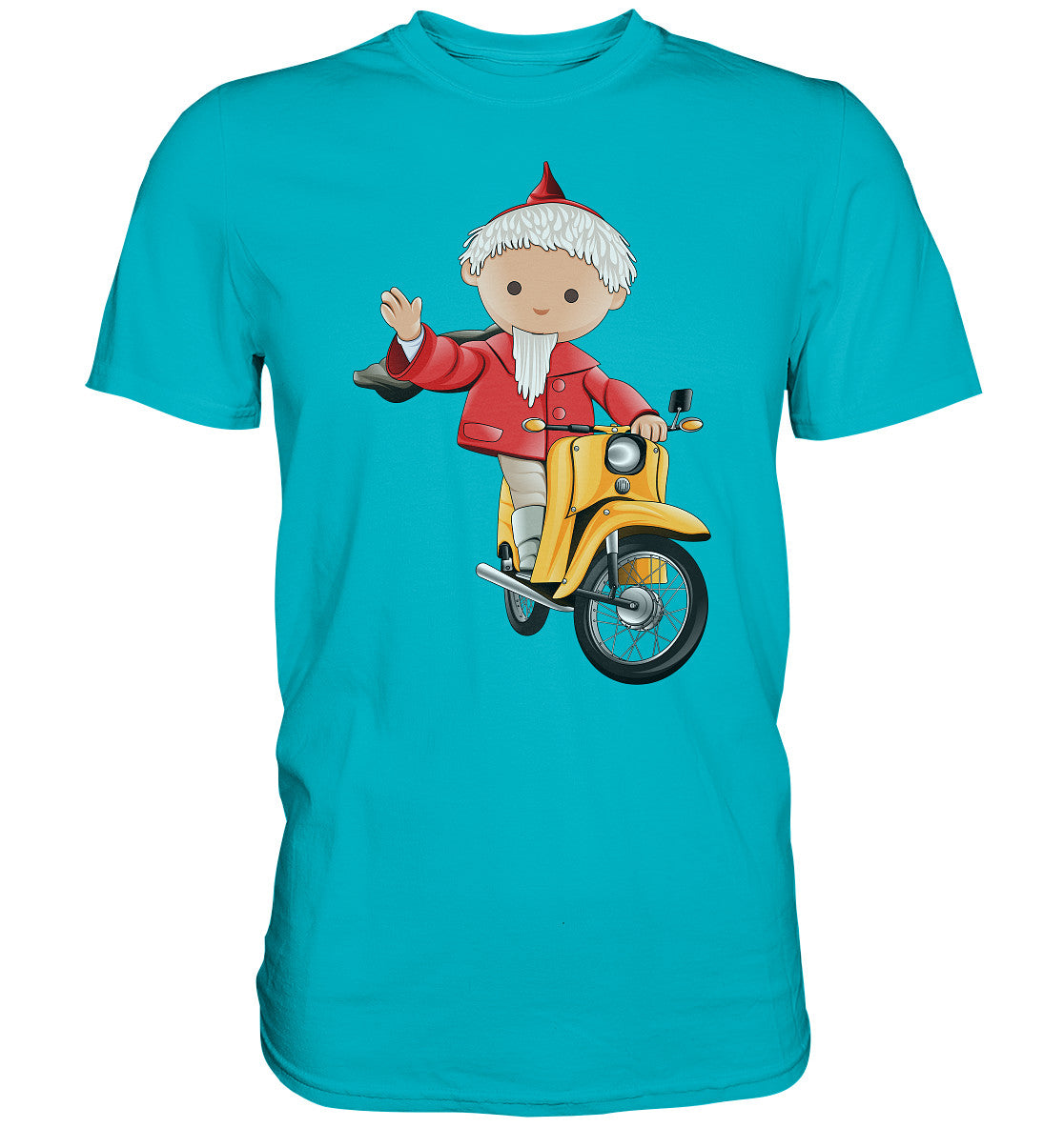 DDR Ostalgie Shirt Unisex • UNSER SANDMÄNNCHEN - AUF DER SCHWALBE - ROT (PU-137, 1973)
