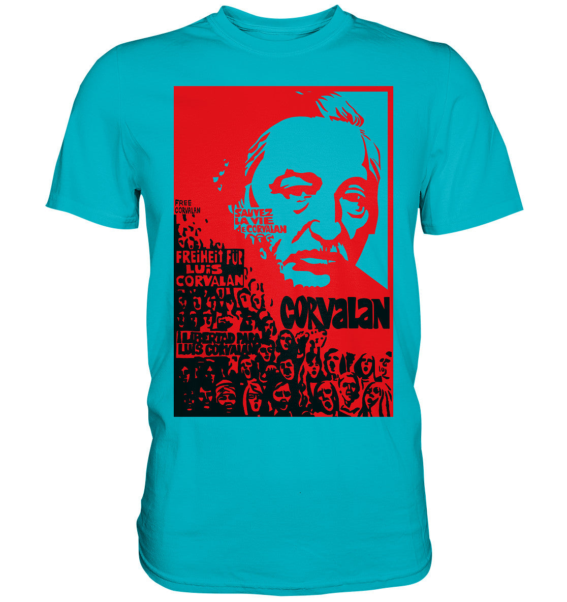 DDR Ostalgie Shirt Unisex • FREIHEIT FÜR LUIS CORVALAN (DDR ORIGINAL-PLAKAT)