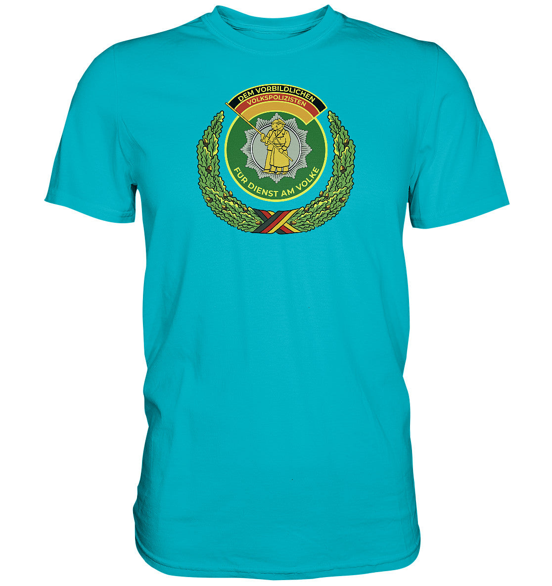 DDR Ostalgie Shirt Unisex • DEM VORBILDLICHEN VOLKSPOLIZISTEN (ABZEICHEN)