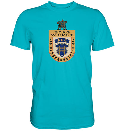 DDR Ostalgie Shirt Unisex • SDAG WISMUT AUE - ABZEICHEN