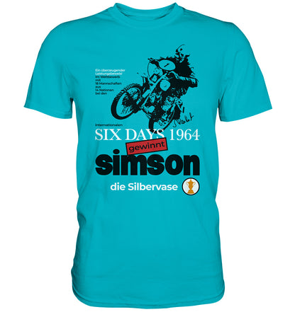 DDR Ostalgie Shirt Unisex • SIMSON GEWINNT SILBERVASE - SIX DAYS 1964