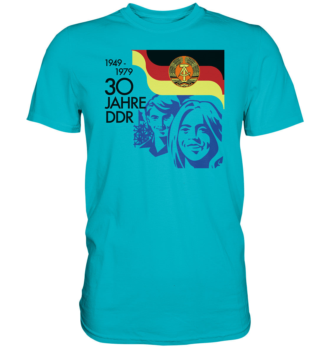 DDR Ostalgie Shirt Unisex • 30 JAHRE DDR - BRIEFMARKE