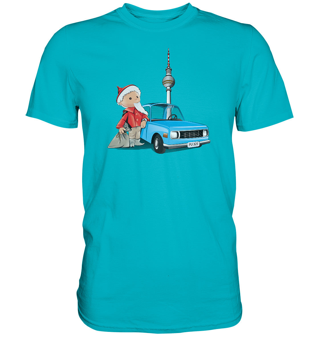 DDR Ostalgie Shirt Unisex • UNSER SANDMÄNNCHEN - MIT WARTBURG IN BERLIN (PU-325)