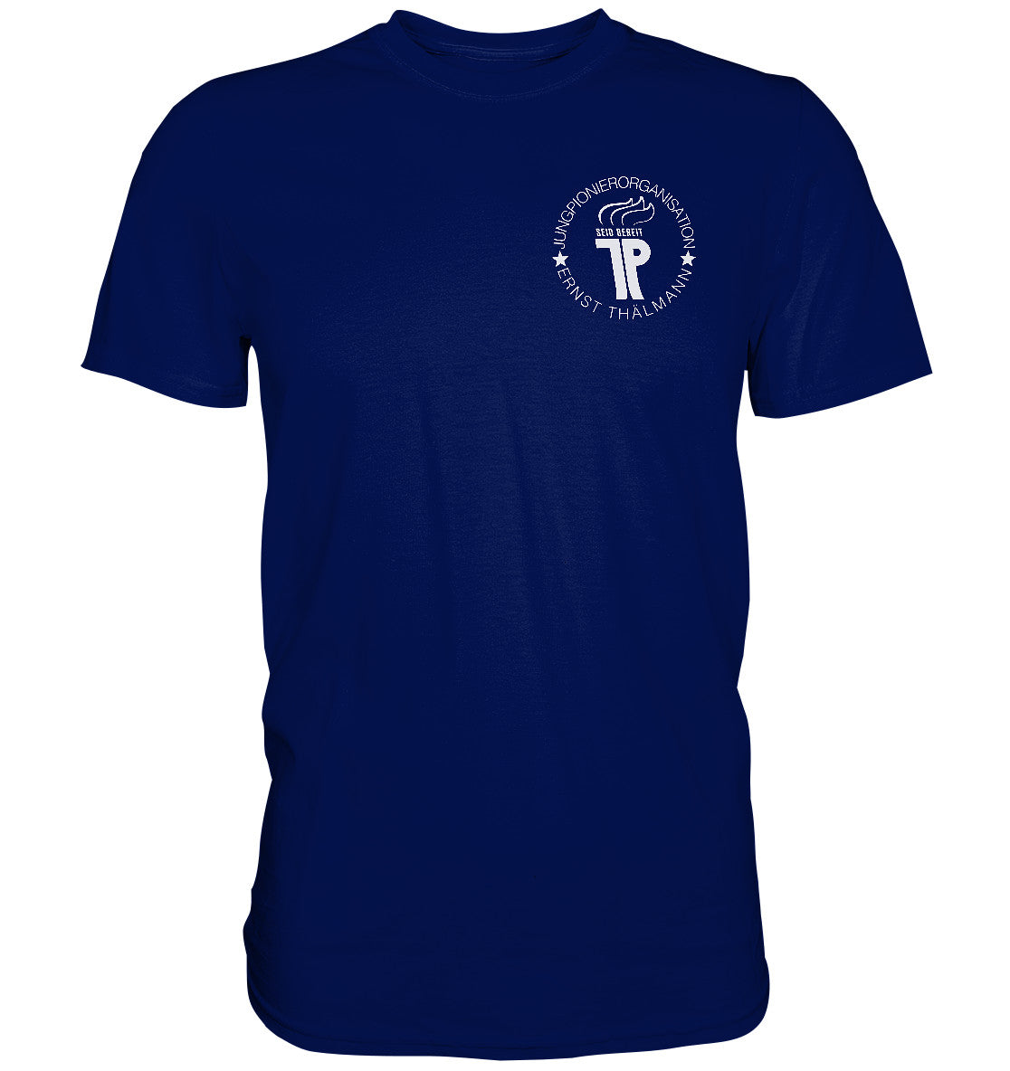 DDR Ostalgie Shirt Unisex • JUNGE PIONERE BRUST BADGE - dunkel