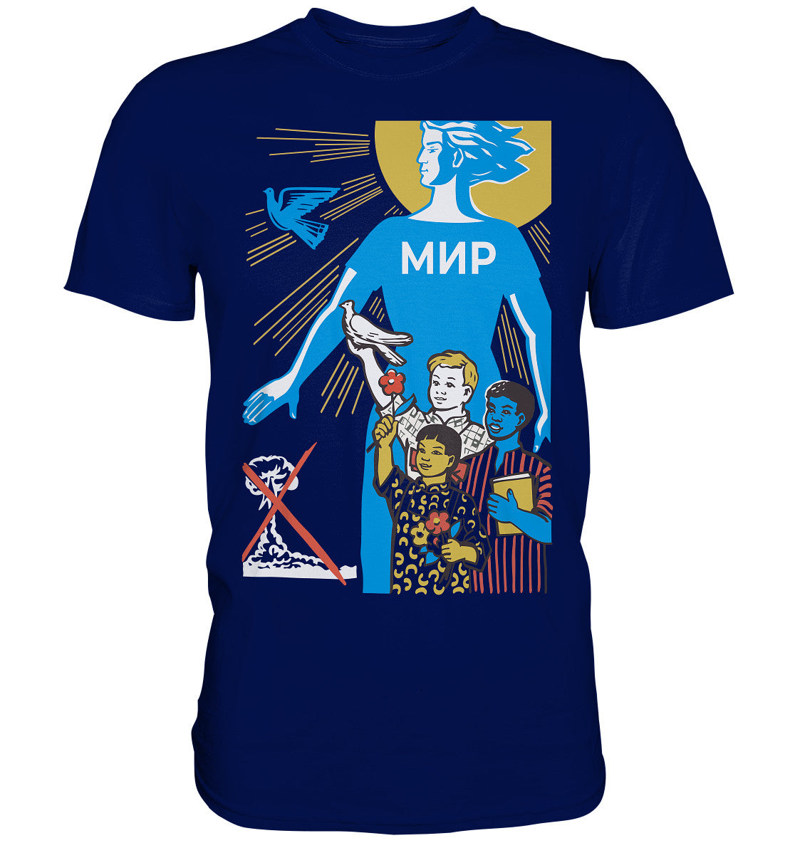 DDR Ostalgie Shirt Unisex • MIR - FRIEDEN (ORIGINAL-PLAKAT)