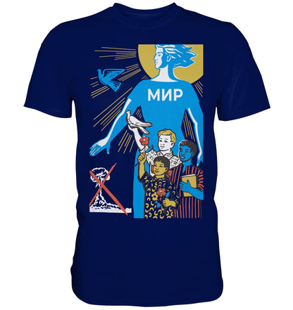 DDR Ostalgie Shirt Unisex • MIR - FRIEDEN (ORIGINAL-PLAKAT)