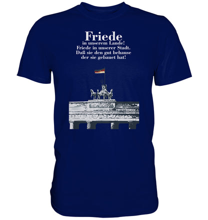 DDR Ostalgie Shirt Unisex • FRIEDE IN UNSEREM LANDE! (DDR-ORIGINAL-PLAKAT)