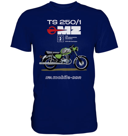 DDR Ostalgie Shirt Unisex • MZ TS 250 GRÜN (ORIGINAL DDR-PLAKAT)