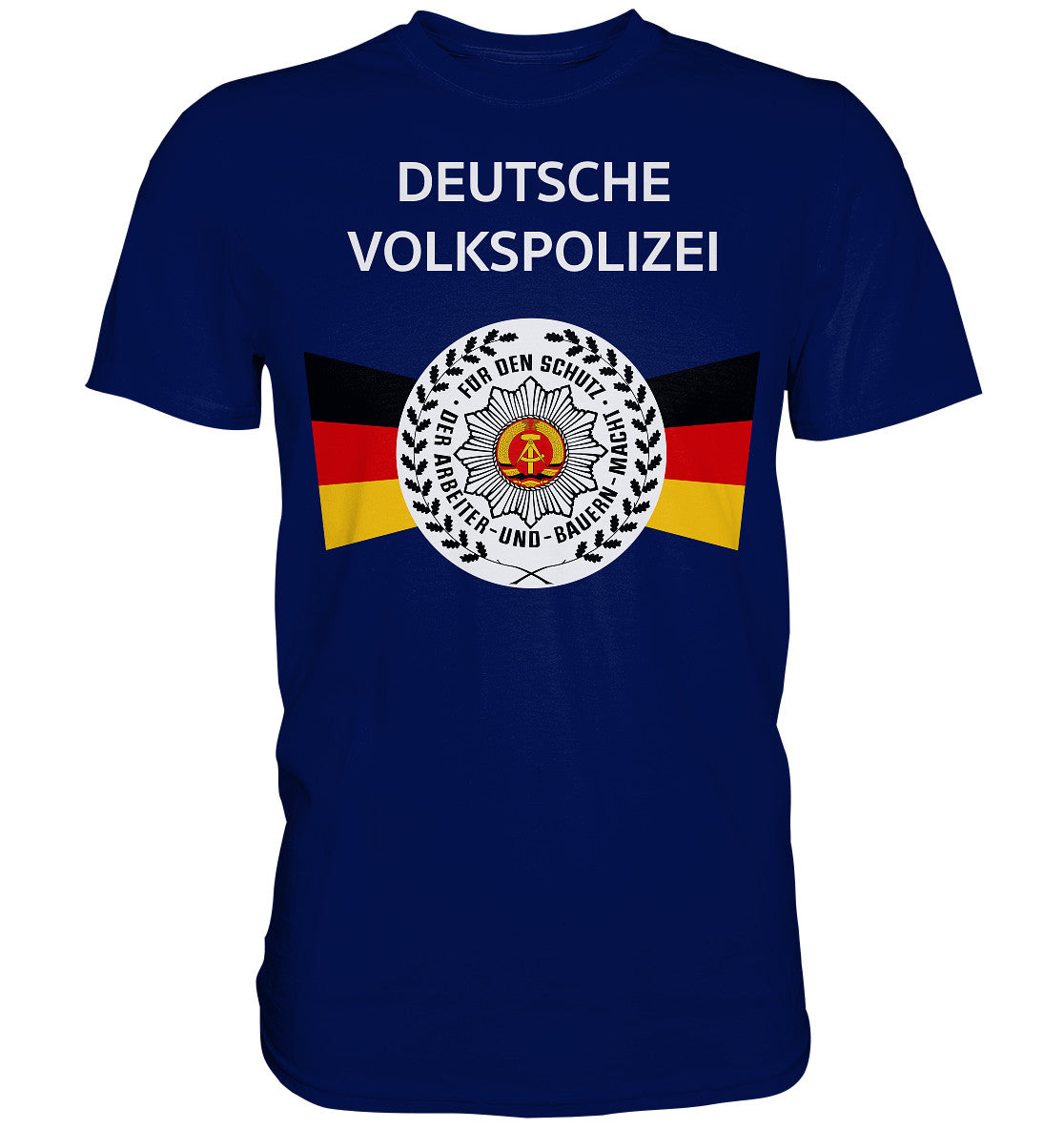 DDR Ostalgie Shirt Unisex • DEUTSCHE VOLKSPOLIZEI - ORIGINAL WIMPEL