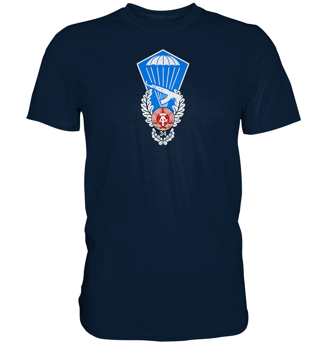 DDR Ostalgie Shirt Unisex • NVA SPRUNGABZEICHEN