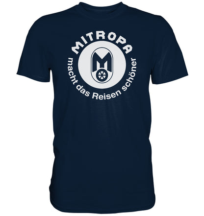 DDR Ostalgie Shirt Unisex • MITROPA MACHT DAS REISEN SCHÖNER - dunkel