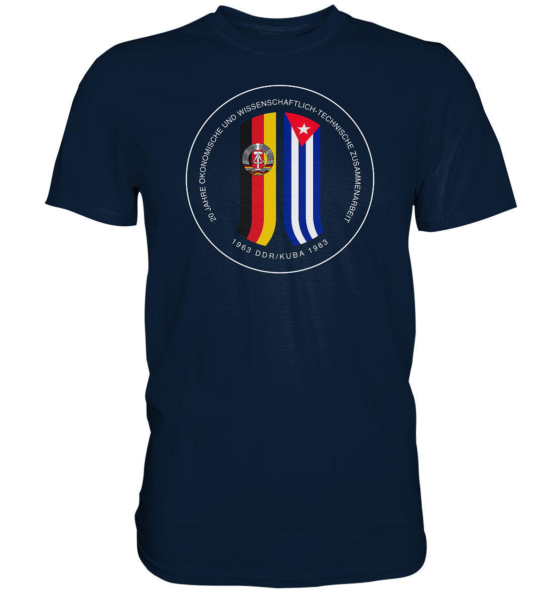 DDR Ostalgie Shirt Unisex • 20 JAHRE ZUSAMMENARBEIT DDR-KUBA