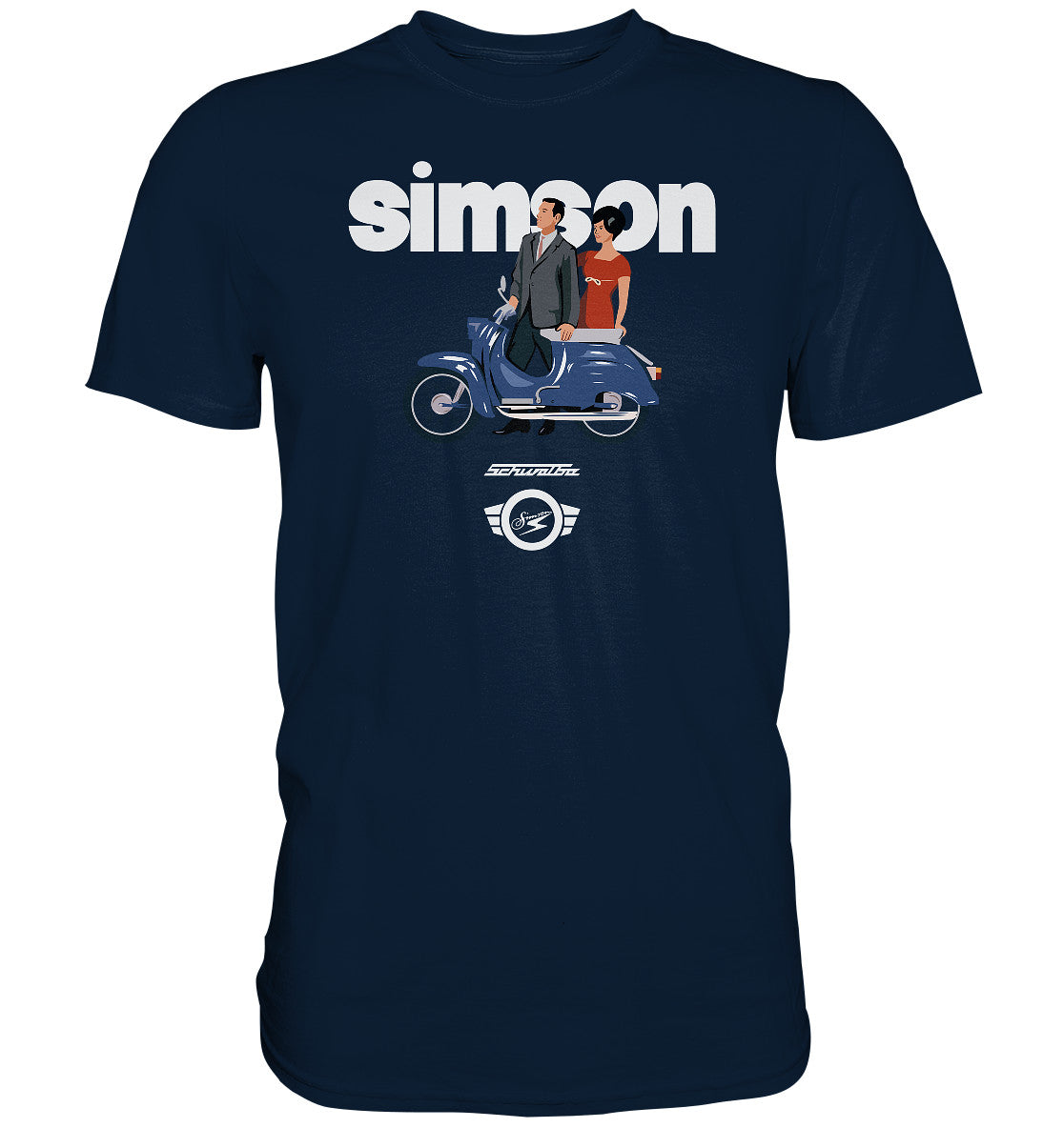 DDR Ostalgie Shirt Unisex • SIMSON SCHWALBE - ORIGINAL WERBUNG 1964