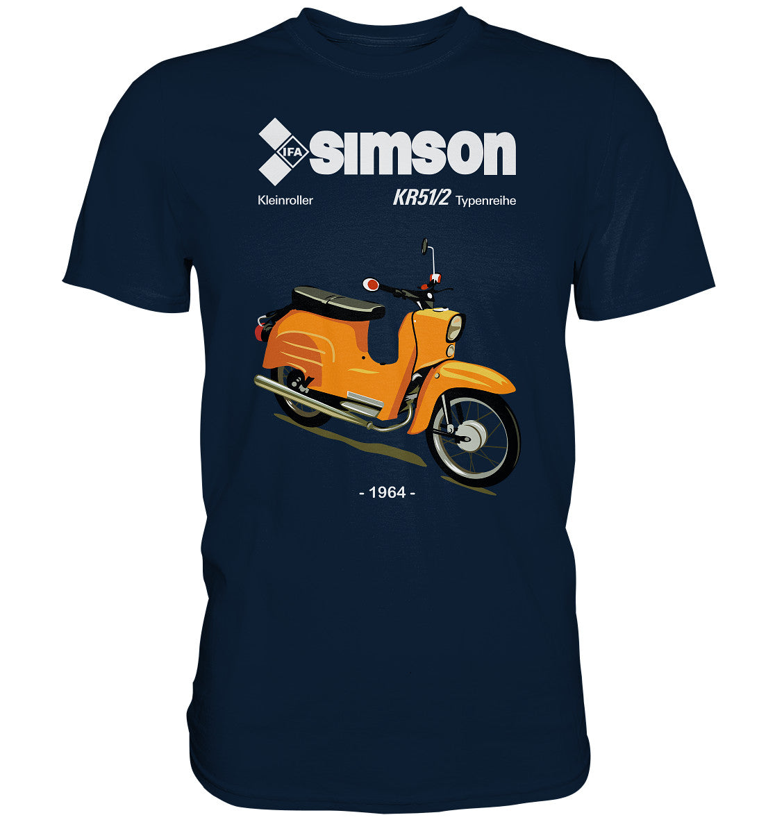 DDR Ostalgie Shirt Unisex • SIMSON SCHWALBE KR51-2 (ORIGINALPROSPEKT 1964)