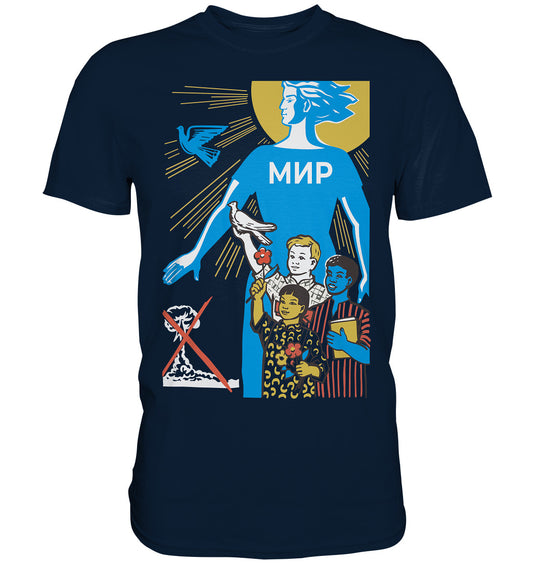 DDR Ostalgie Shirt Unisex • MIR - FRIEDEN (ORIGINAL-PLAKAT)