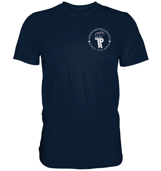 DDR Ostalgie Shirt Unisex • JUNGE PIONERE BRUST BADGE - dunkel