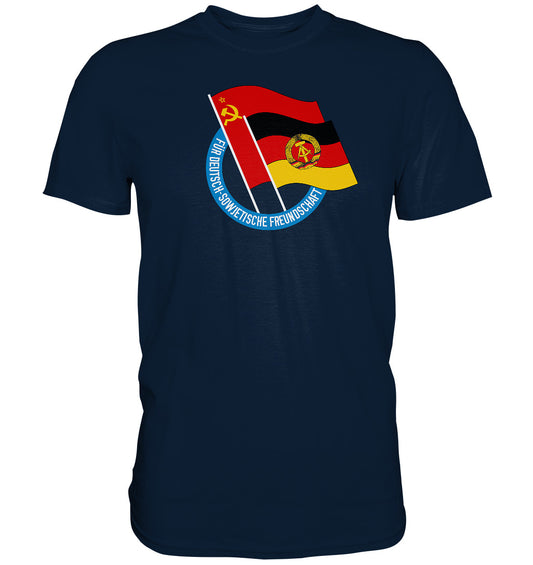 DDR Ostalgie Shirt Unisex • DEUTSCH SOWJETISCHE FREUNDSCHAFT - dunkel