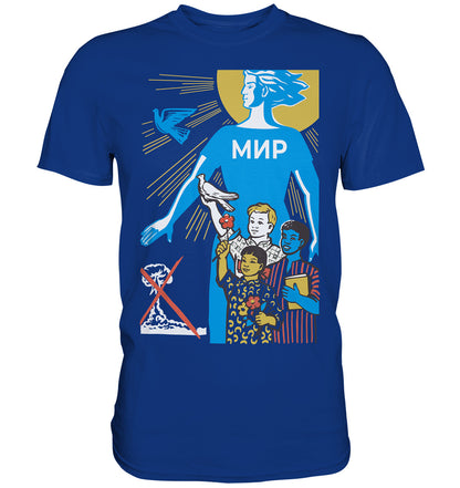 DDR Ostalgie Shirt Unisex • MIR - FRIEDEN (ORIGINAL-PLAKAT)