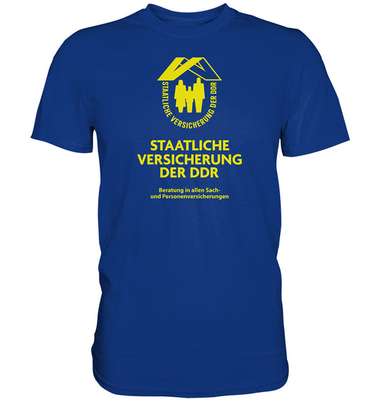 DDR Ostalgie Shirt Unisex • STAATLICHE VERSICHERUNG DER DDR