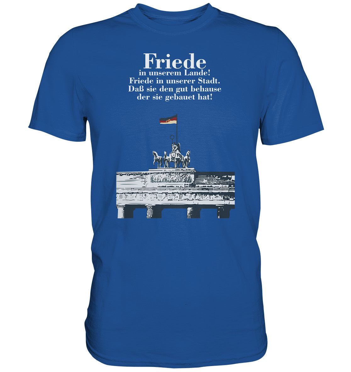 DDR Ostalgie Shirt Unisex • FRIEDE IN UNSEREM LANDE! (DDR-ORIGINAL-PLAKAT)