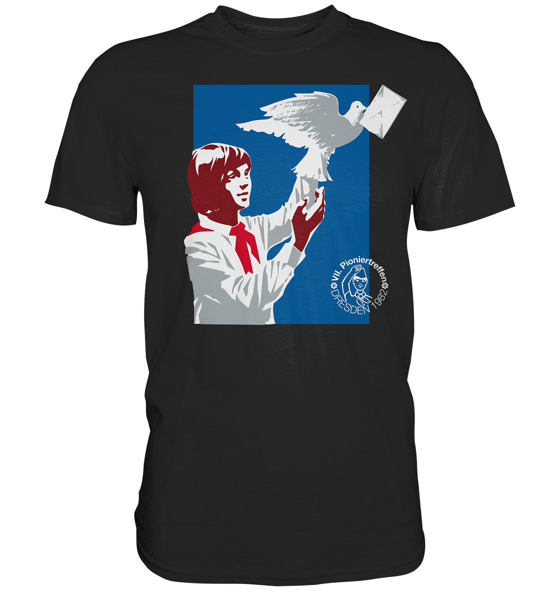 DDR Ostalgie Shirt Unisex • GEDENKBLATT - FRIEDEN, DRESDEN 1982