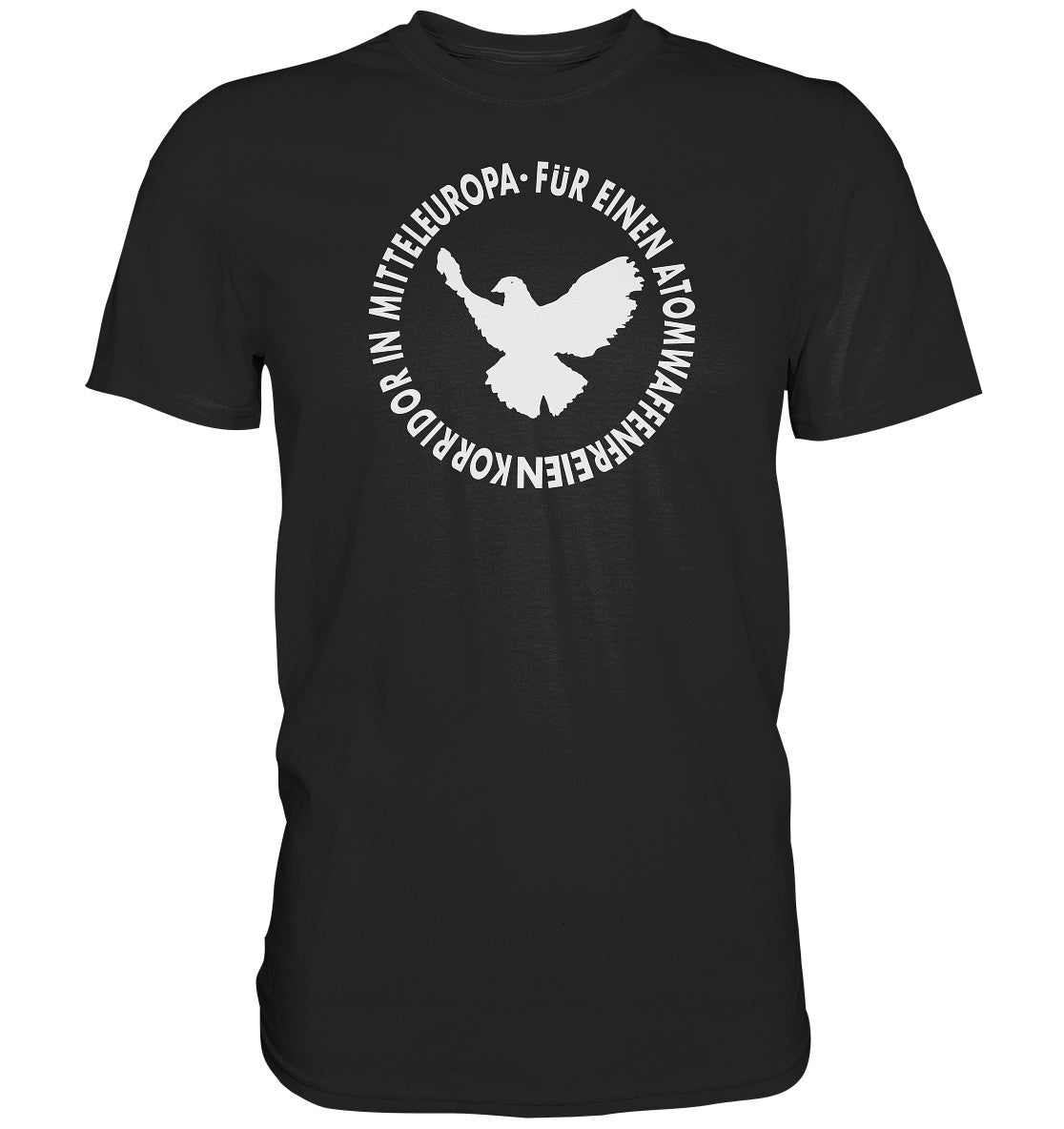 DDR Ostalgie Shirt Unisex • ATOMWAFFENFREIES MITTELEUROPA - monochrom