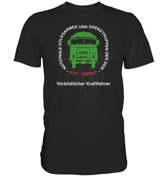 DDR Ostalgie Shirt Unisex • NVA - VORBILDLICHER KRAFTFAHRER