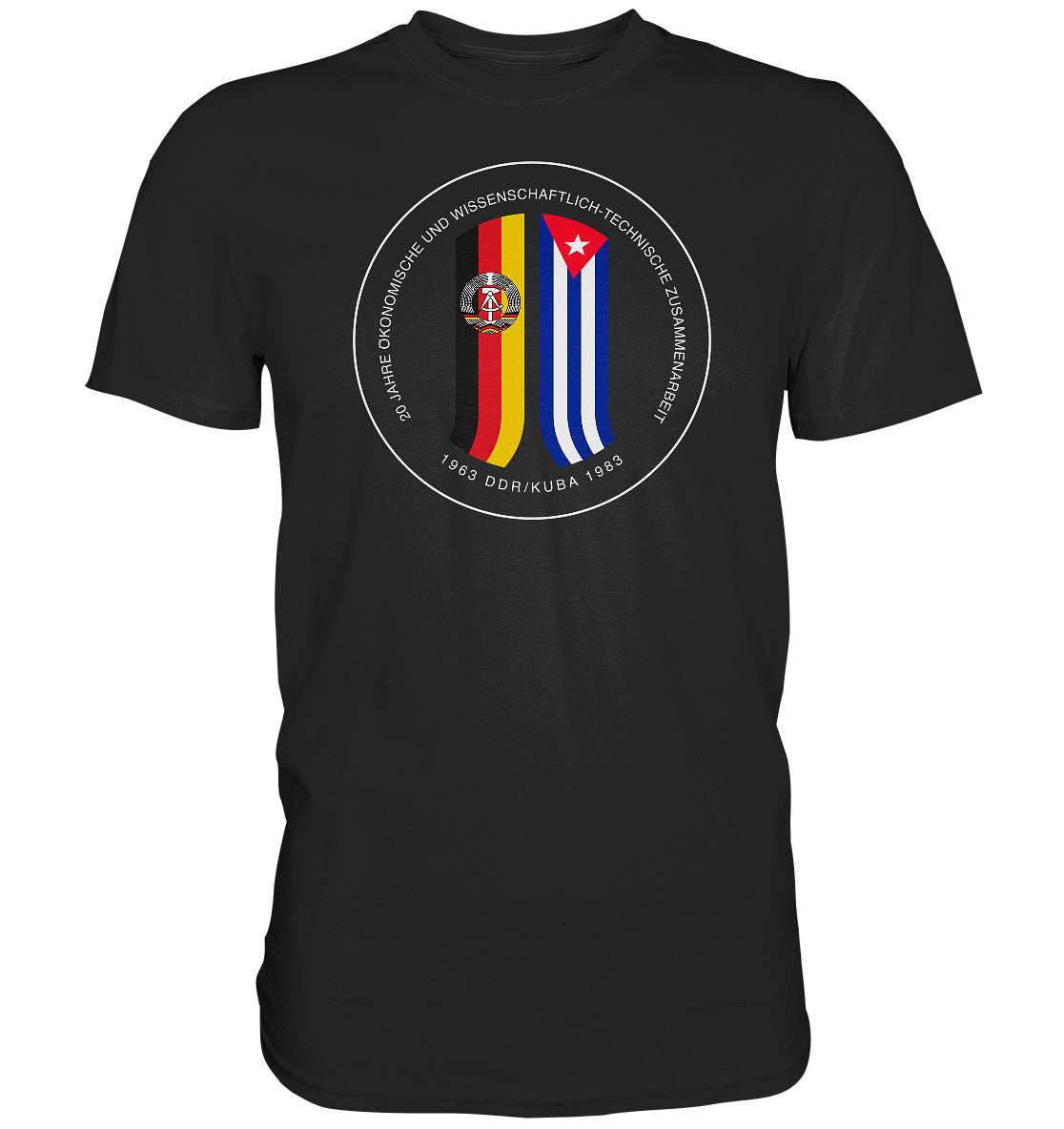 DDR Ostalgie Shirt Unisex • 20 JAHRE ZUSAMMENARBEIT DDR-KUBA