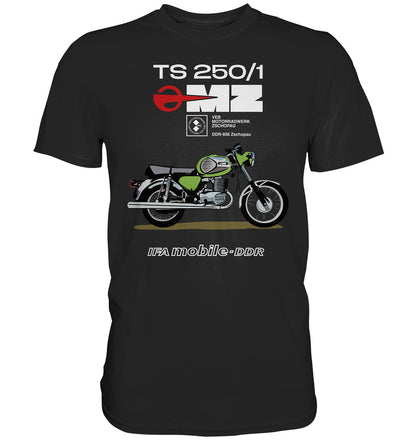 DDR Ostalgie Shirt Unisex • MZ TS 250 GRÜN (ORIGINAL DDR-PLAKAT)