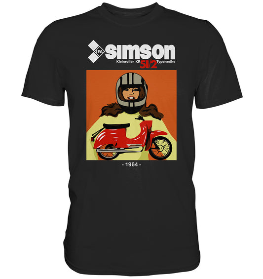 DDR Ostalgie Shirt Unisex • SIMSON SCHWALBE KR51-2 (1964)