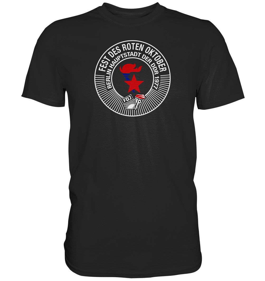 DDR Ostalgie Shirt Unisex • FEST DES ROTEN OKTOBER 1977 - dunkel