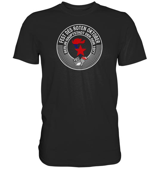 DDR Ostalgie Shirt Unisex • FEST DES ROTEN OKTOBER 1977 - dunkel