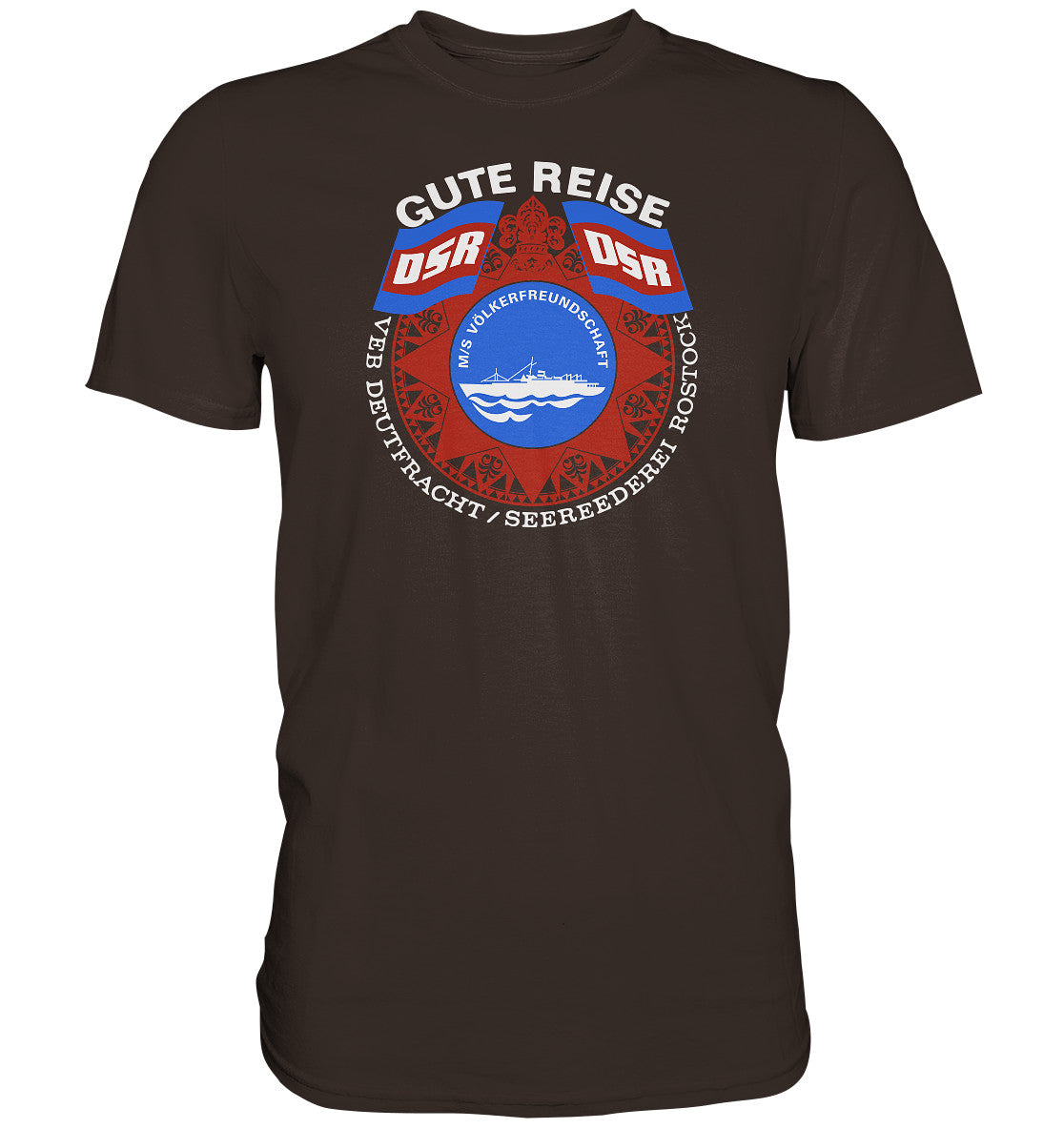 DDR Ostalgie Shirt Unisex • MS VÖLKERFREUNDSCHAFT - dunkel