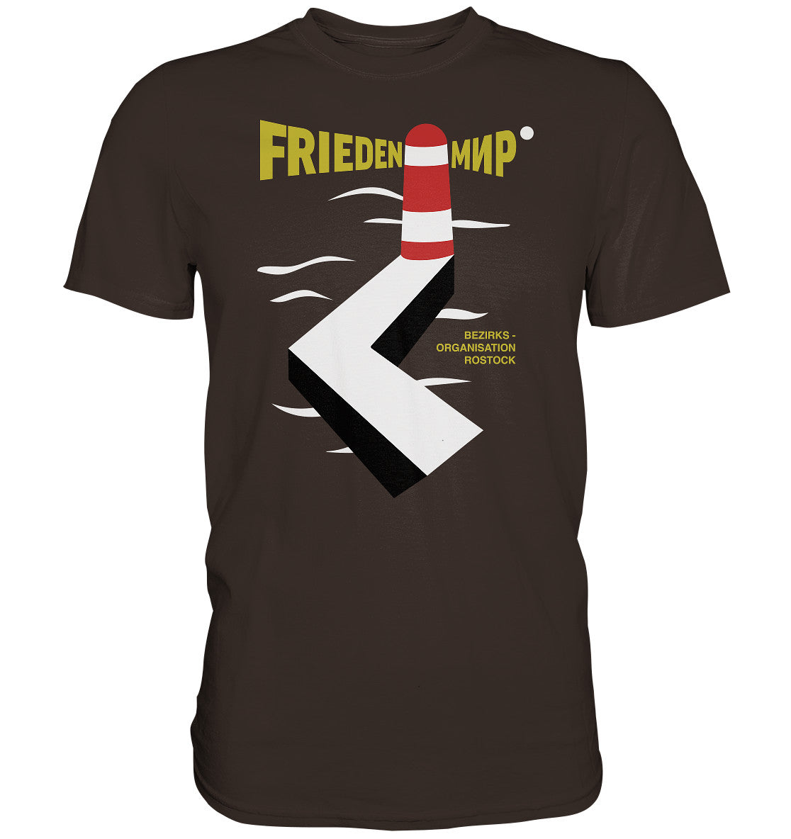 DDR Ostalgie Shirt Unisex • FRIEDEN - MIR - BEZIRKSORGANISATION ROSTOCK